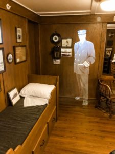 holograph captain inside of a replica captain room