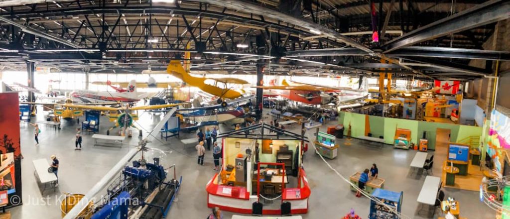 Panoramic Photo of entire inside of Bushplane museum 